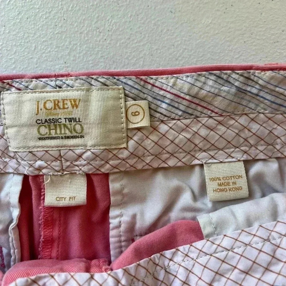 J Crew Women’s Pink Chino Shorts Size 6 Flat Front Casual Summer Short - Picture 3 of 4